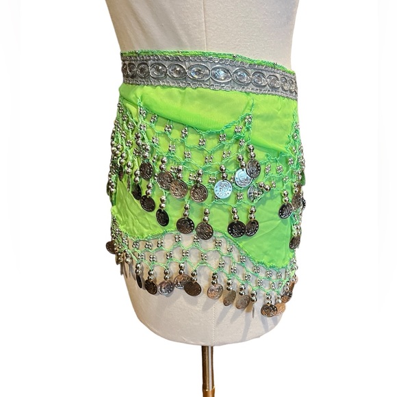 NWOT Dangling coin hip scarf/ belly dancer wrap - Picture 3 of 3
